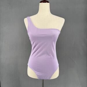 Staple Swim One Shoulder One Piece Womens 12 (US 8) Purple Lavender